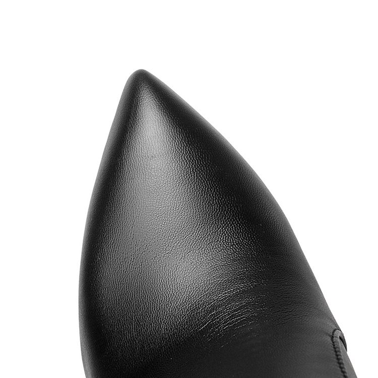 Botas Profissionais Simples De Salto Agulha Com Bico Fino Feminino
