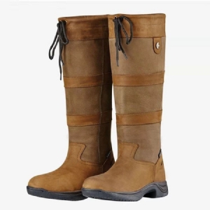 Botas De Salto Liso Com Salto Redondo Feminino