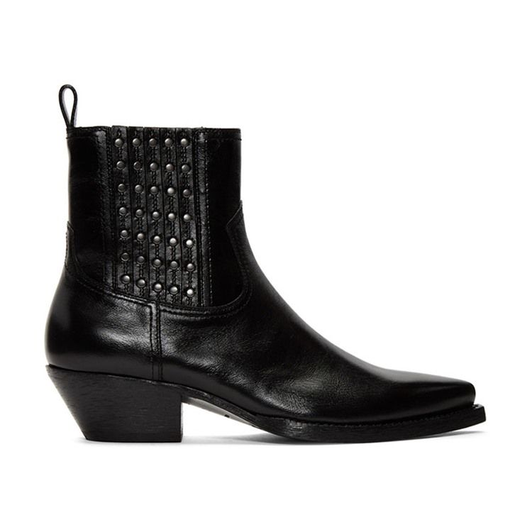 Botas De Tornozelo Casual Simples Deslizantes Femininas Com Dedo Do Pé Pontiagudo