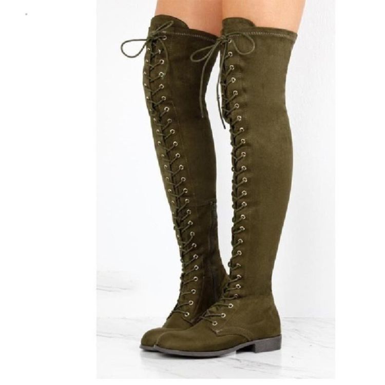 Calcanhar Cross Strap Feminino Botas Altas De Joelho