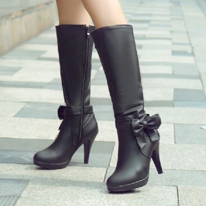 Lindas Botas De Cano Alto Feminino Bowknot