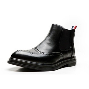 Patchwork Toe Pontudo Botas Masculinas