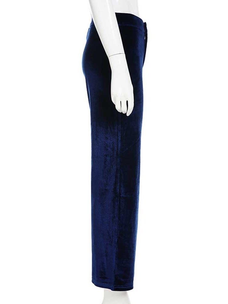 Calça Casual Feminina Com Cintura Alta E Cintura Alta