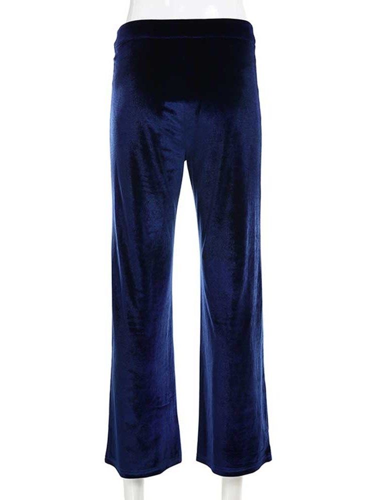 Calça Casual Feminina Com Cintura Alta E Cintura Alta