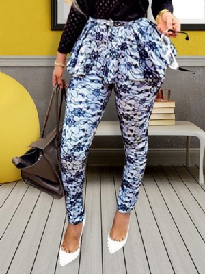 Calça Casual Feminina Estampa Skinny Completa