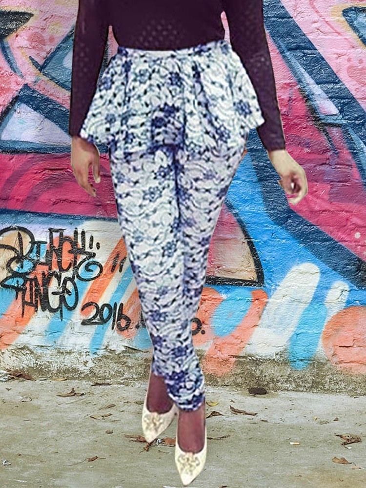 Calça Casual Feminina Estampa Skinny Completa