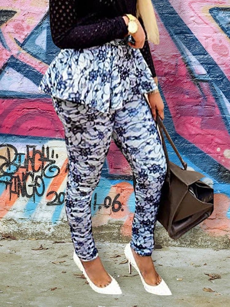 Calça Casual Feminina Estampa Skinny Completa