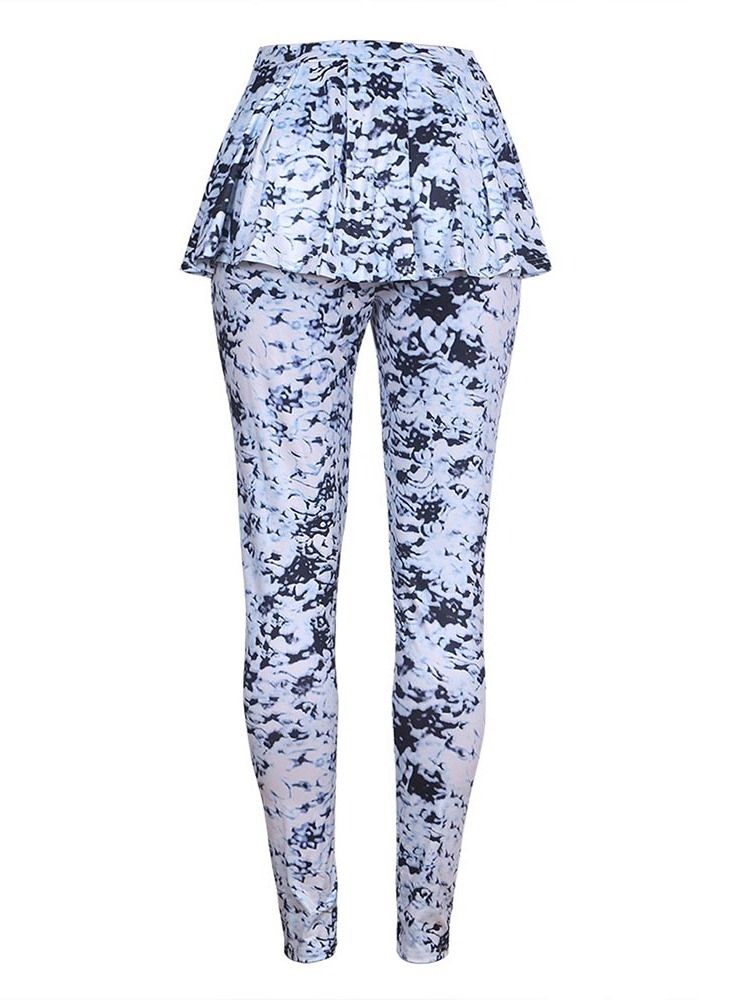 Calça Casual Feminina Estampa Skinny Completa