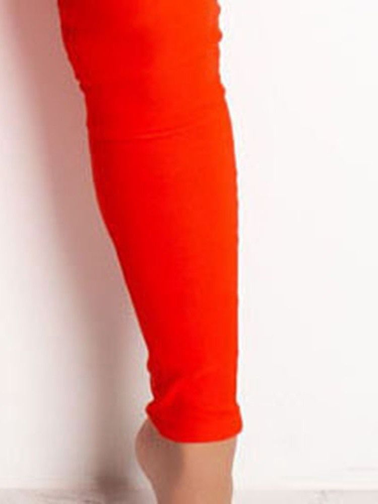Calça Casual Feminina Simples De Renda Magra
