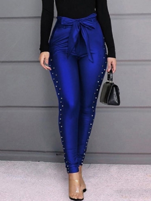 Calça Casual Feminina Skinny Diamond Plain