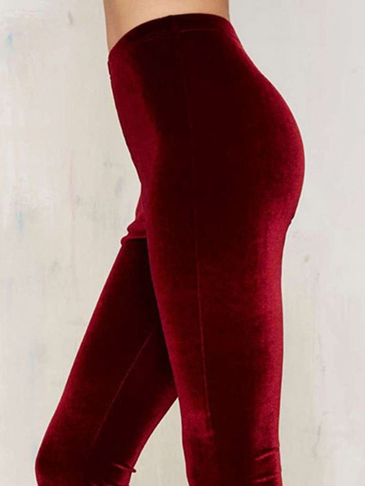 Calça Casual Feminina Slim Bellbottoms De Cintura Alta