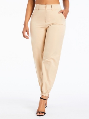 Calça Casual Feminina Solta Lisa De Comprimento Total