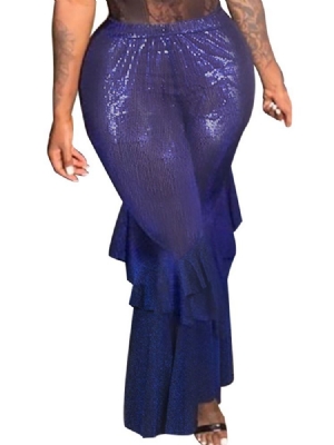 Calça Casual Feminina Solta Liso Cintura Média Pernas Largas