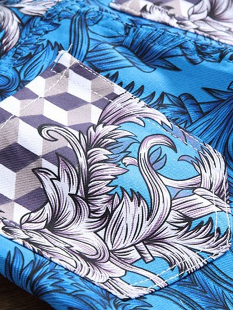 Calça Casual Feminina Xadrez Com Zíper Fino Estampado Masculino