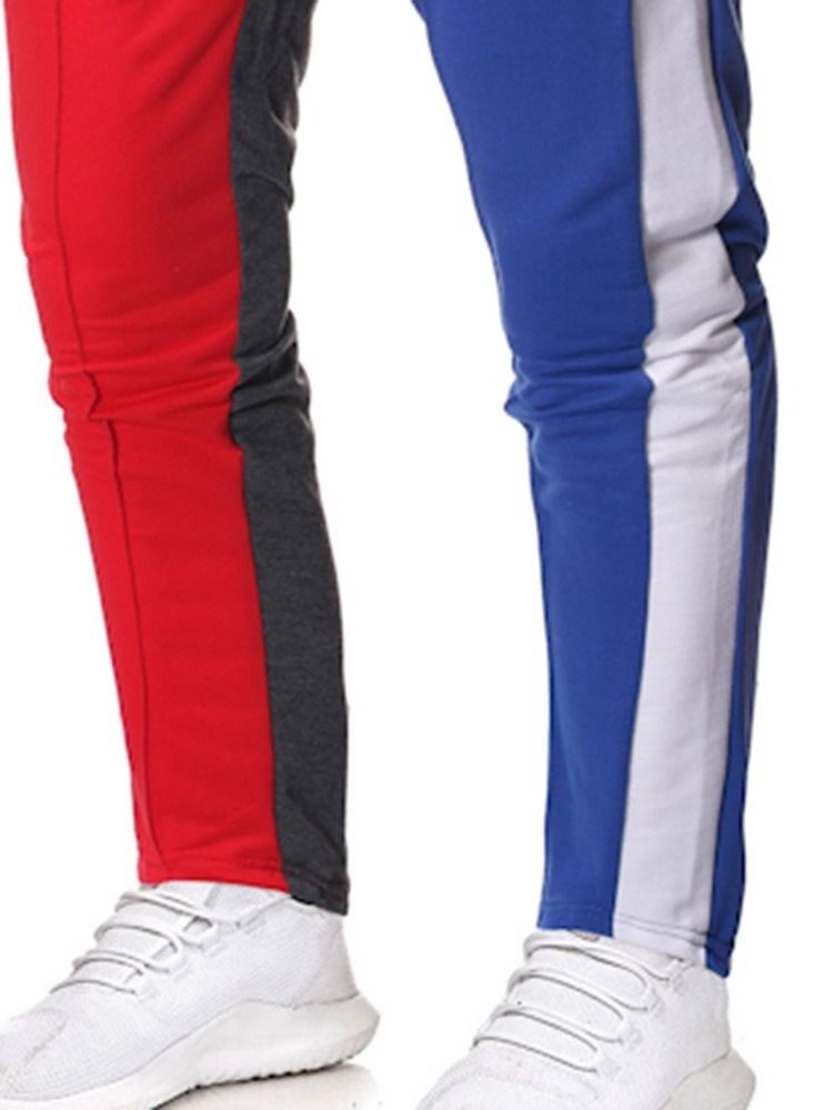 Calça Casual Masculina Color Block Fina De Verão