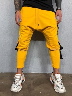 Calça Casual Masculina Com Cintura Média