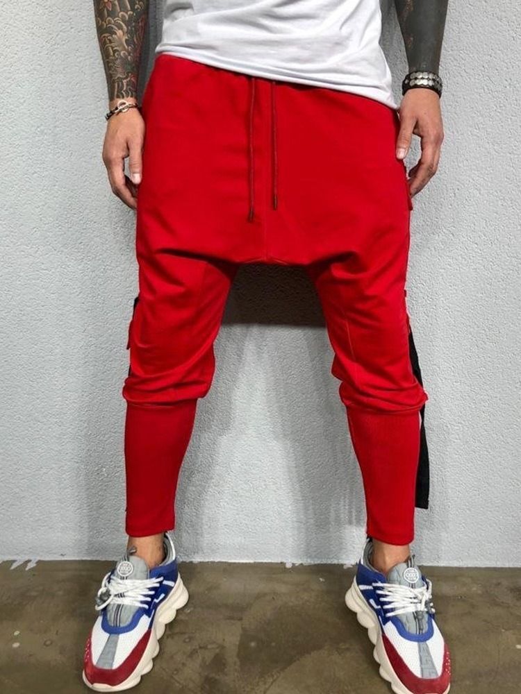 Calça Casual Masculina Com Cintura Média