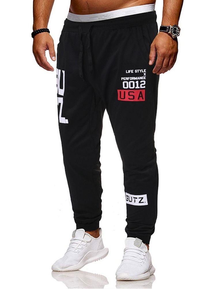 Calça Casual Masculina Com Cintura Média