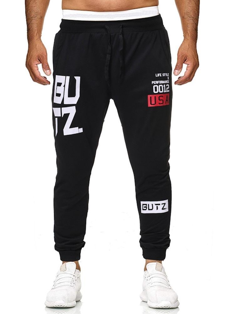Calça Casual Masculina Com Cintura Média