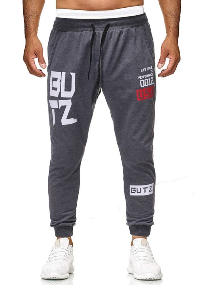 Calça Casual Masculina Com Cintura Média