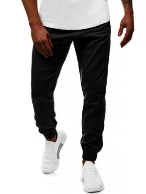 Calça Casual Masculina Lisa De Bolso