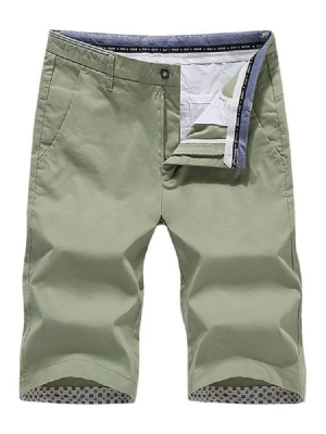 Calça Casual Masculina Reta De Bolso Fino De Verão Com Cintura Média