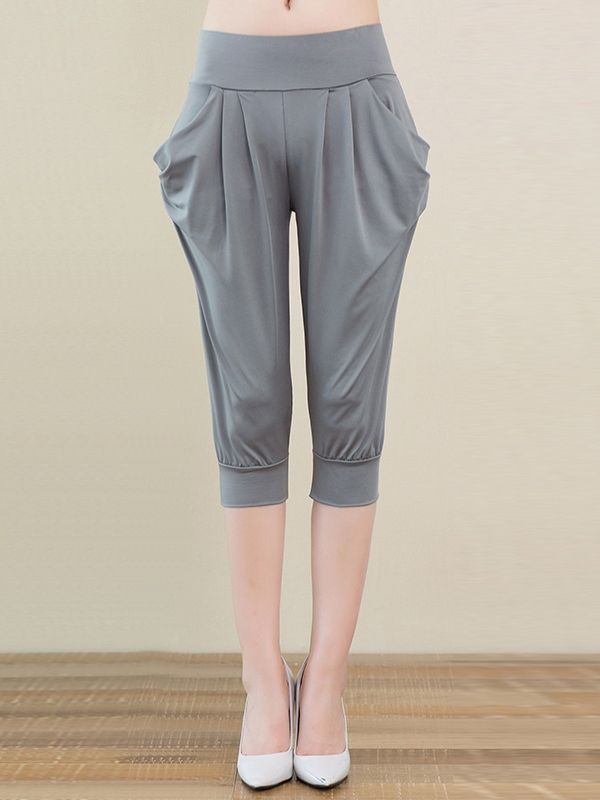 Calça Harem Pregueada Feminina