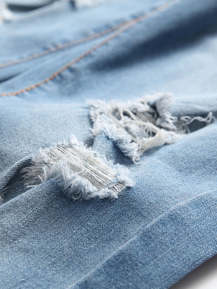 Calça Jeans Slim Masculina Com Zíper De Algodão E Zíper Liso Vogue