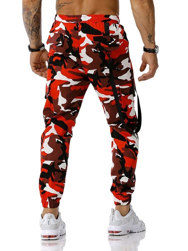 Calça Lápis De Bolso Camuflagem Casual Calça Calça Casual Masculina
