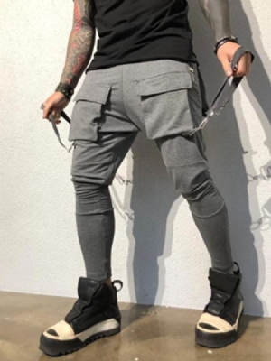 Calça Lápis Lápis De Bolso Calça Casual Masculina