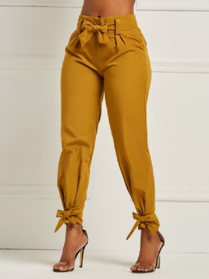 Calça Lápis Bowknot Plain Feminino