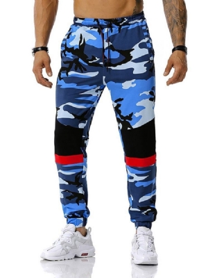 Calça Lápis Com Estampa Camuflada Casual Calça Meio Cintura Calça Casual Masculina