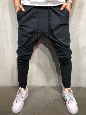 Calça Lápis Liso Outono Com Corda Calça Casual Masculina