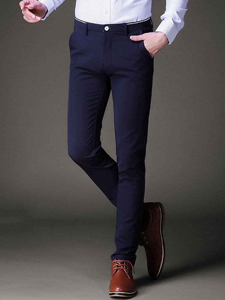 Calça Lápis Masculino Simples Stretchable Slim