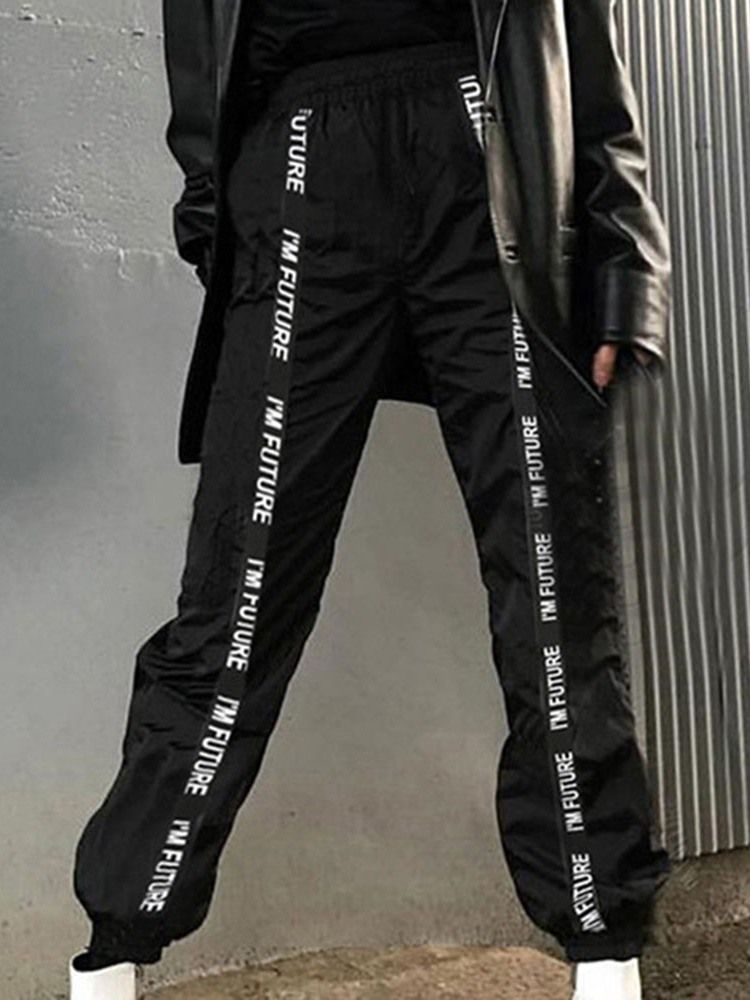 Calça Lápis Plissada Carta Solta Calça Casual Feminina Cintura Média