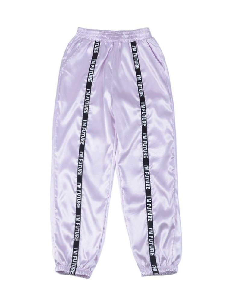 Calça Lápis Plissada Carta Solta Calça Casual Feminina Cintura Média