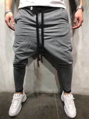 Calça Larga Casual Masculina De Renda Lisa