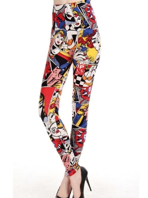Calça Leggings Com Estampa Feminina