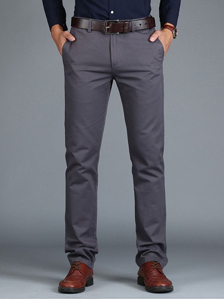 Calça Normal Reta Solta Casual Masculina Chino