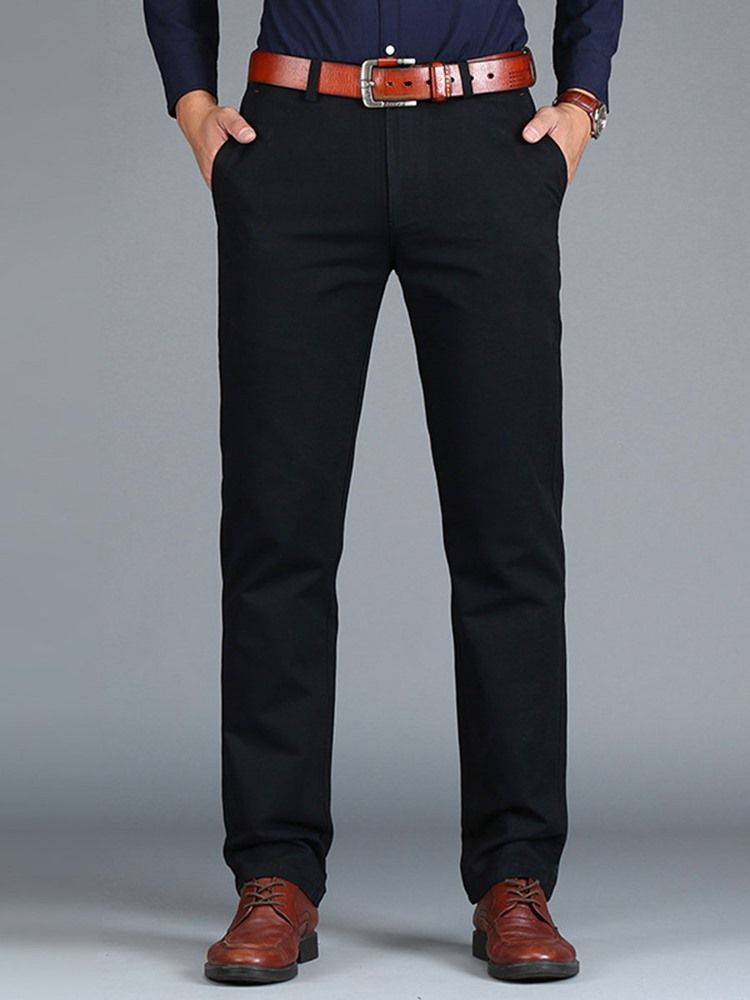 Calça Normal Reta Solta Casual Masculina Chino