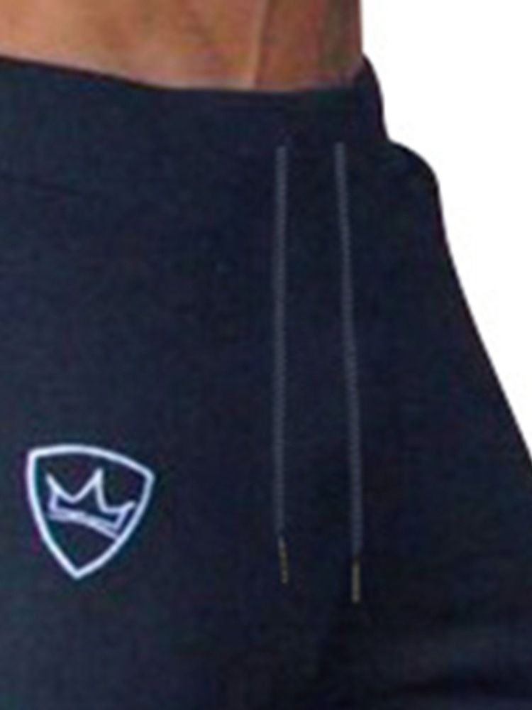 Calças Casuais Masculinas Simples Com Cordões Baggy Primavera