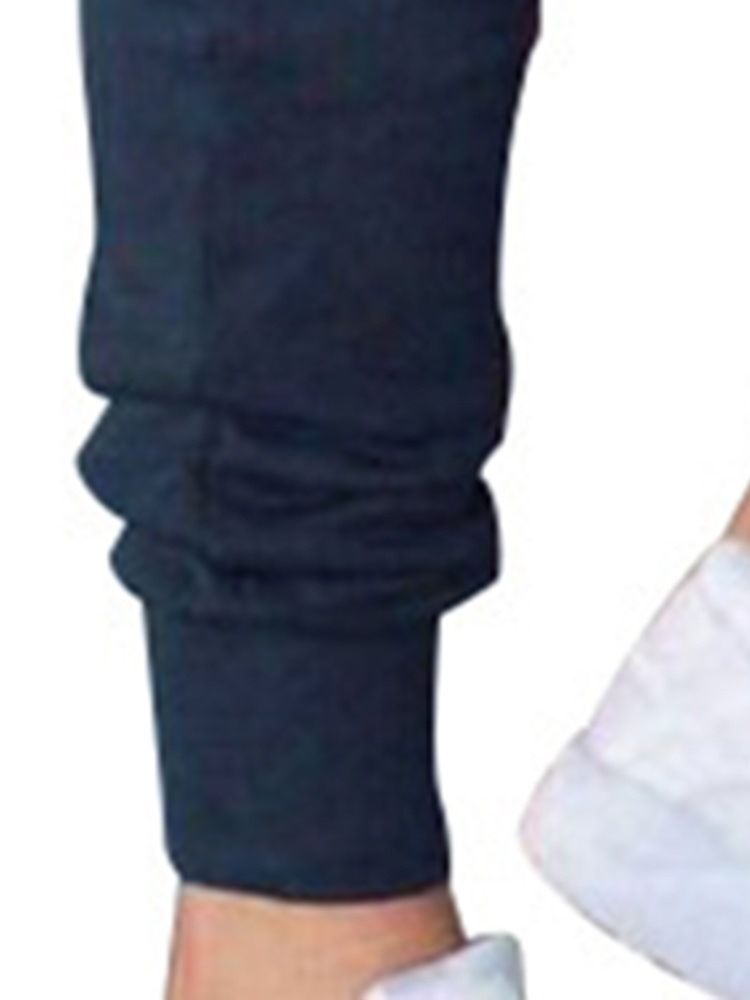 Calças Casuais Masculinas Simples Com Cordões Baggy Primavera