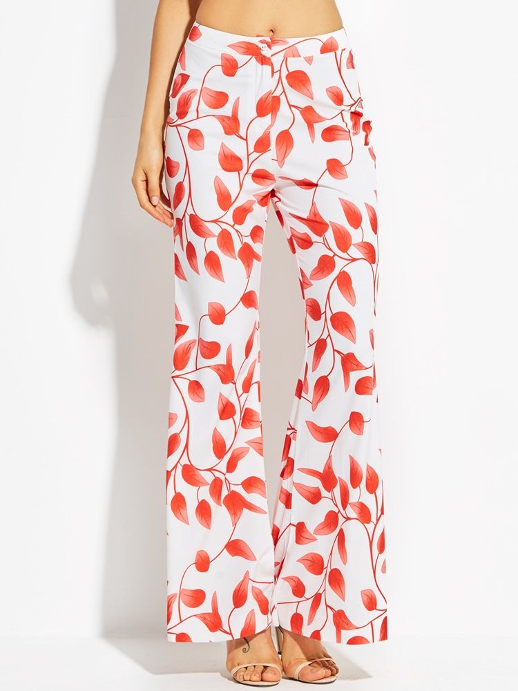 Calças Elásticas Estampadas Femininas