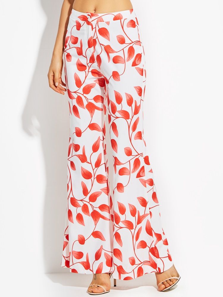 Calças Elásticas Estampadas Femininas