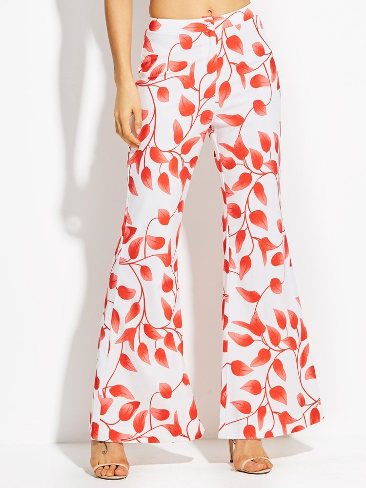 Calças Elásticas Estampadas Femininas