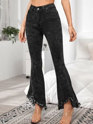 Calças Justas Femininas Com Zíper De Cintura Média E Cintura Baixa Casual