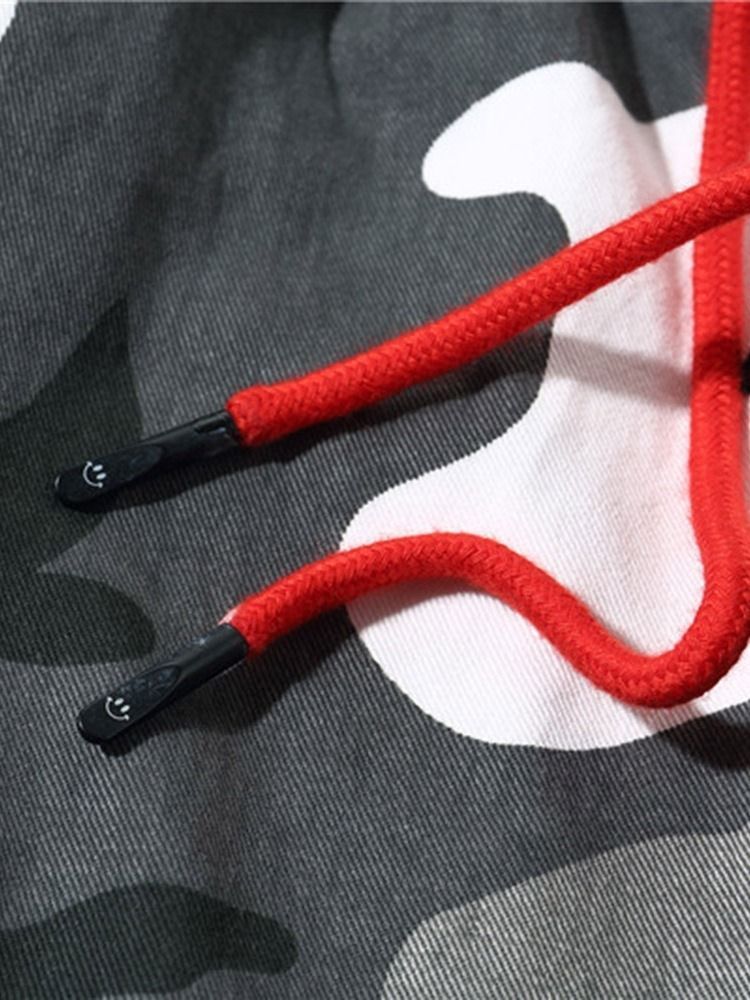 Camuflagem Impressão Em Cores Macacão Cintura Média Calça Casual Masculina