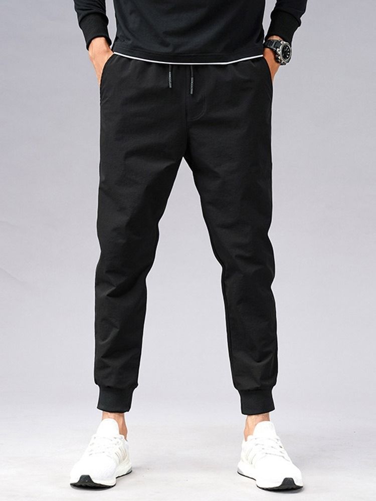 Harem Calça Casual Masculina Com Cintura Baixa