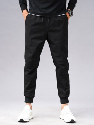 Harem Calça Casual Masculina Com Cintura Baixa