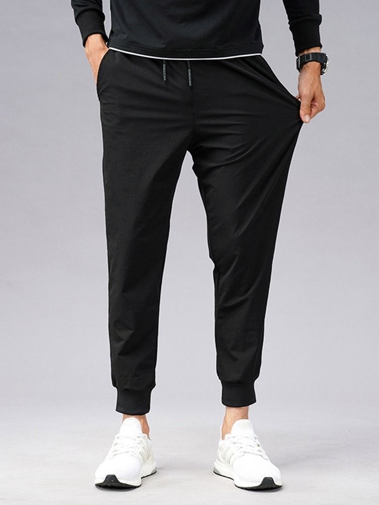 Harem Calça Casual Masculina Com Cintura Baixa